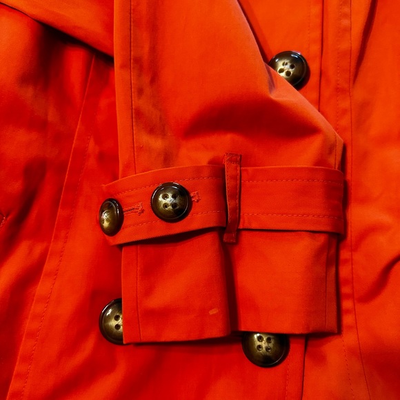 London fog classic orange trench coat, size M - Picture 7 of 7